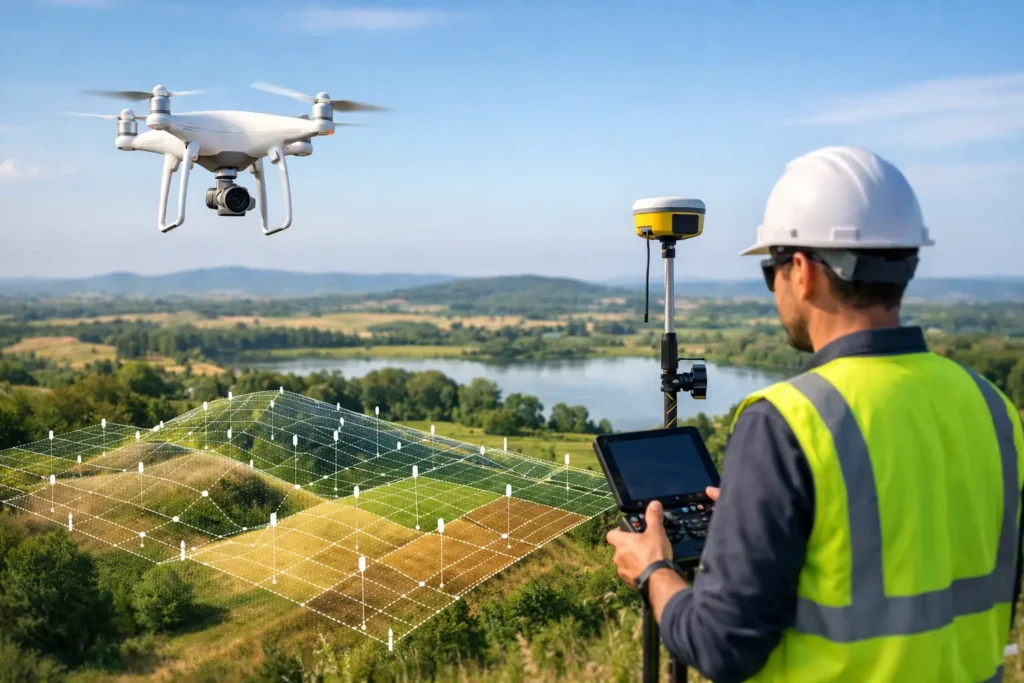 Levantamento aerofotogramétrico com drone