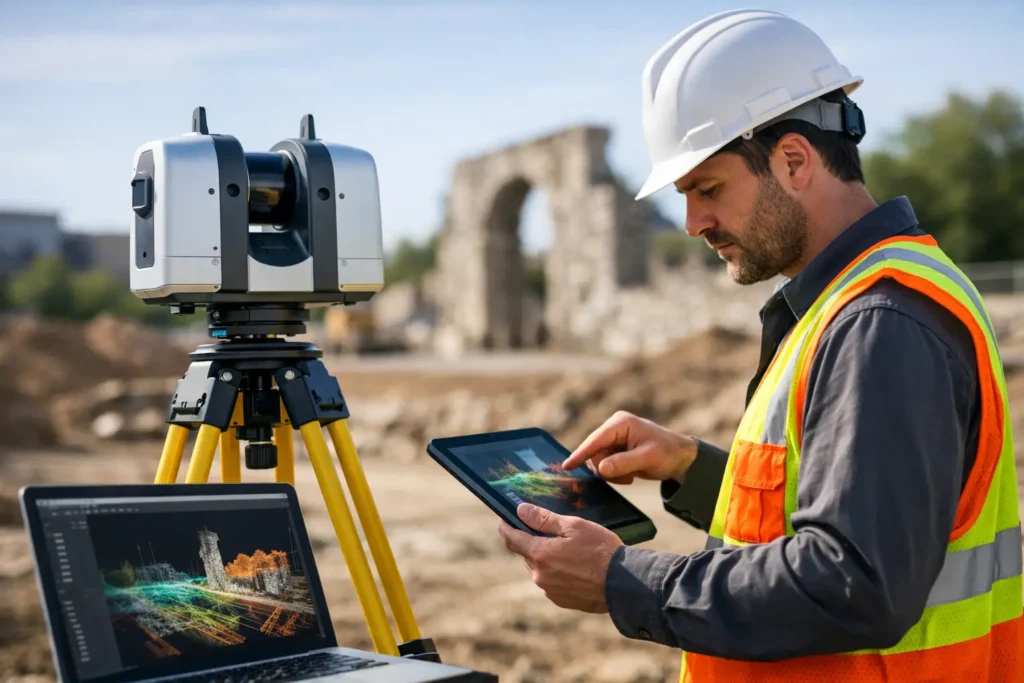 Levantamento topográfico com laser scanner