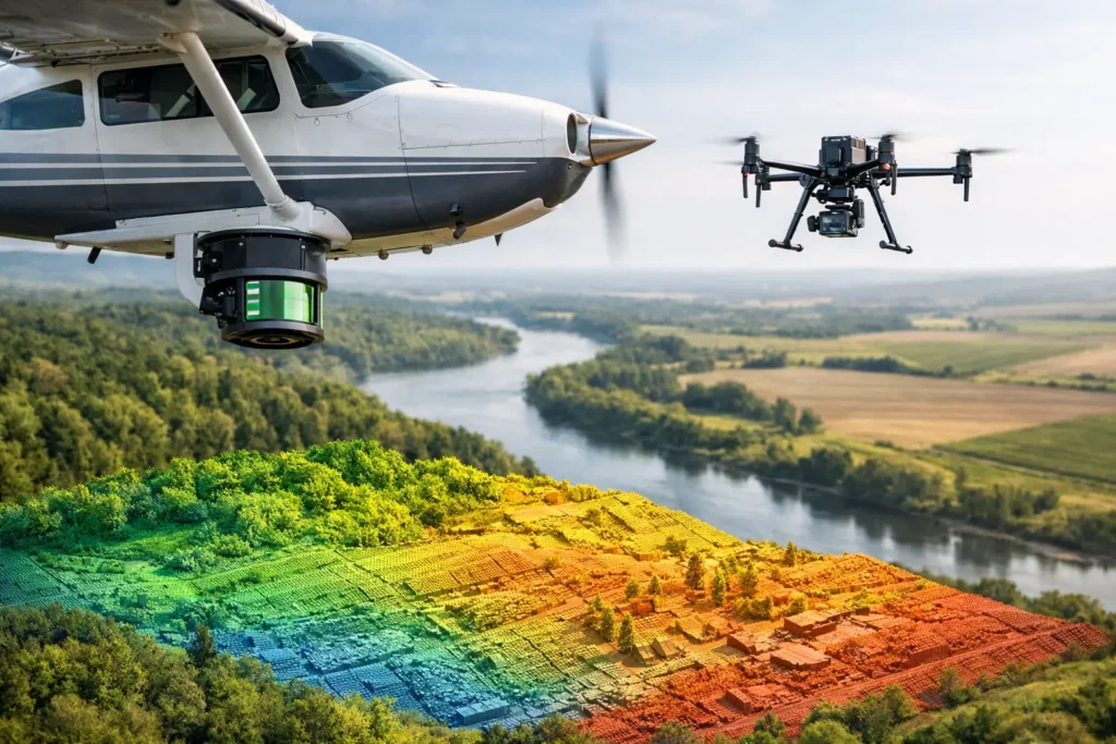 LiDAR aéreo: precisão para mapear melhor