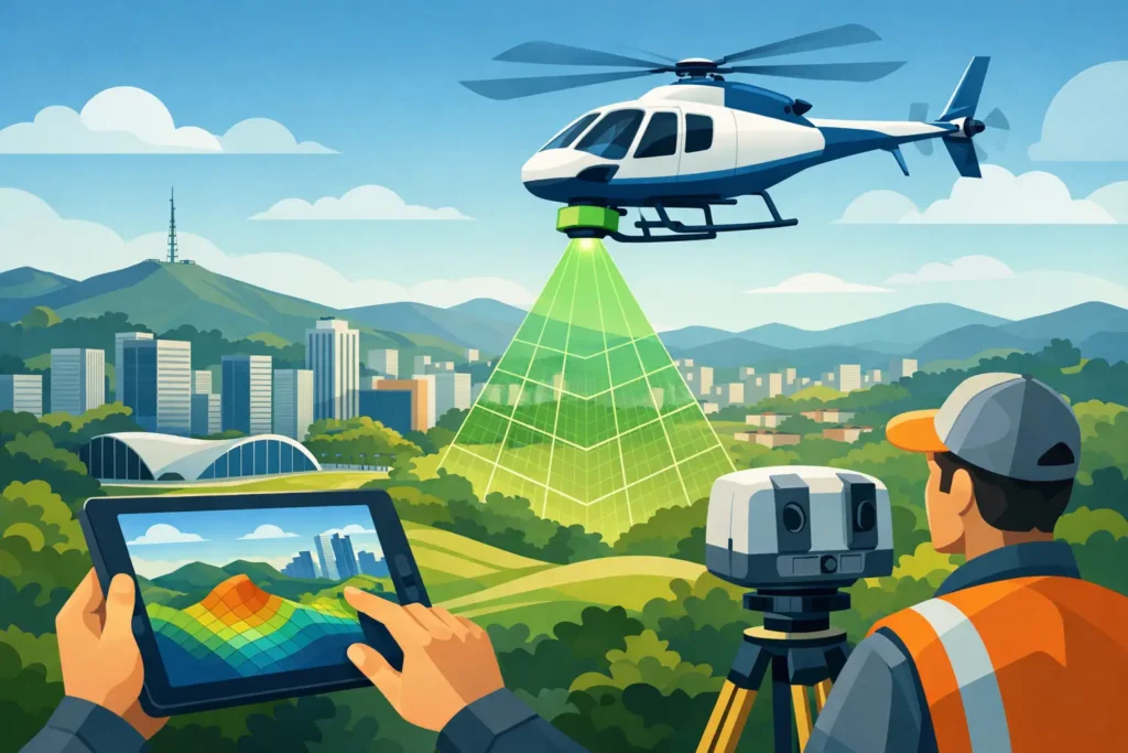 Orçamento de LiDAR aéreo em BH na CST Topografia