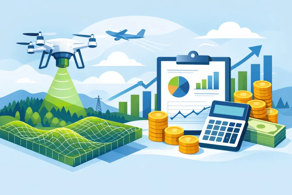 Orçamento LiDAR aéreo e o que define o valor
